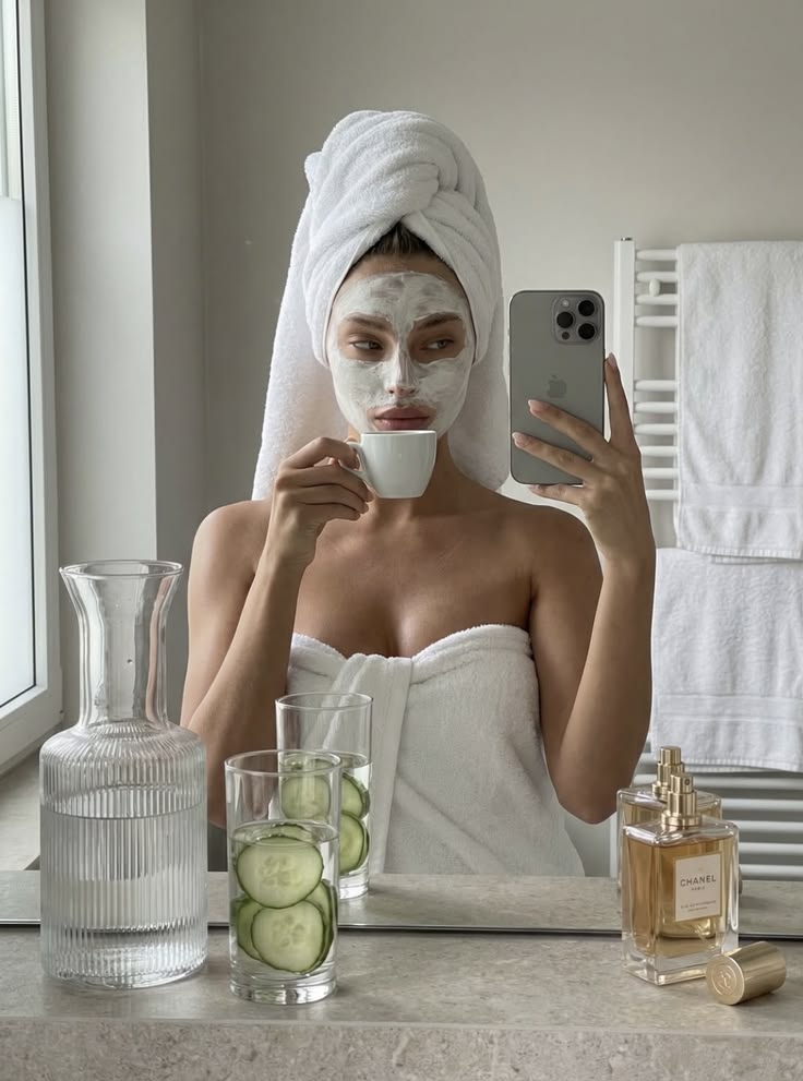 Mirror moment — clay mask