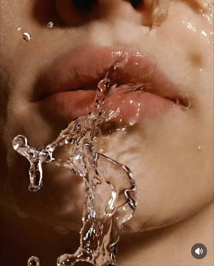 Water on lips