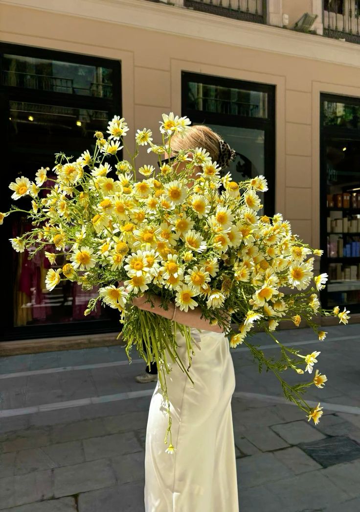 Armful of wild daisies