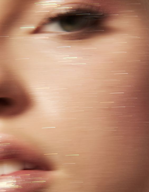 Skin like light — shimmer close-up